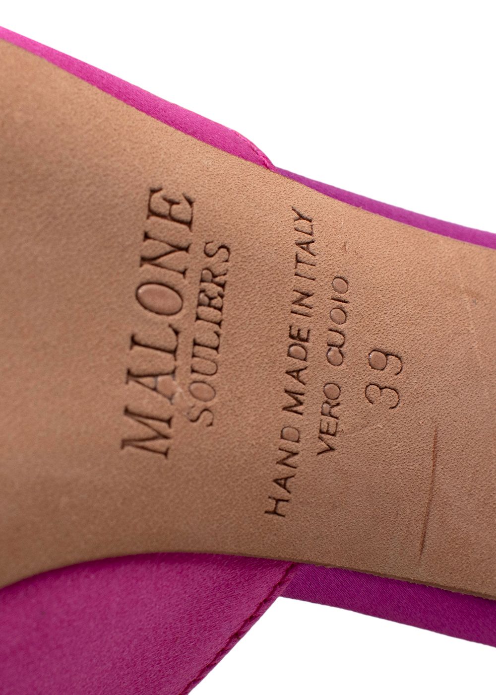 Malone Souliers Pink Joella 90 Satin Mules Size 39 satin/leather