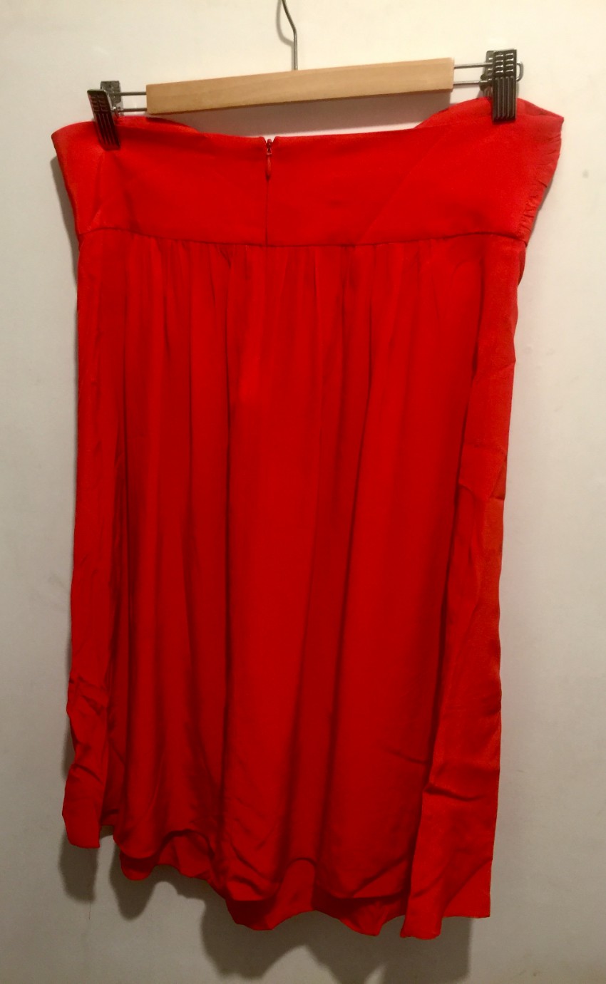 Preowned Zimmermann Red Strapless Mini Dress Size S silk