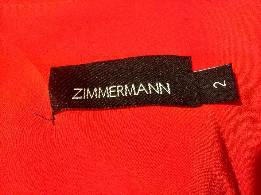 Preowned Zimmermann Red Strapless Mini Dress Size S silk