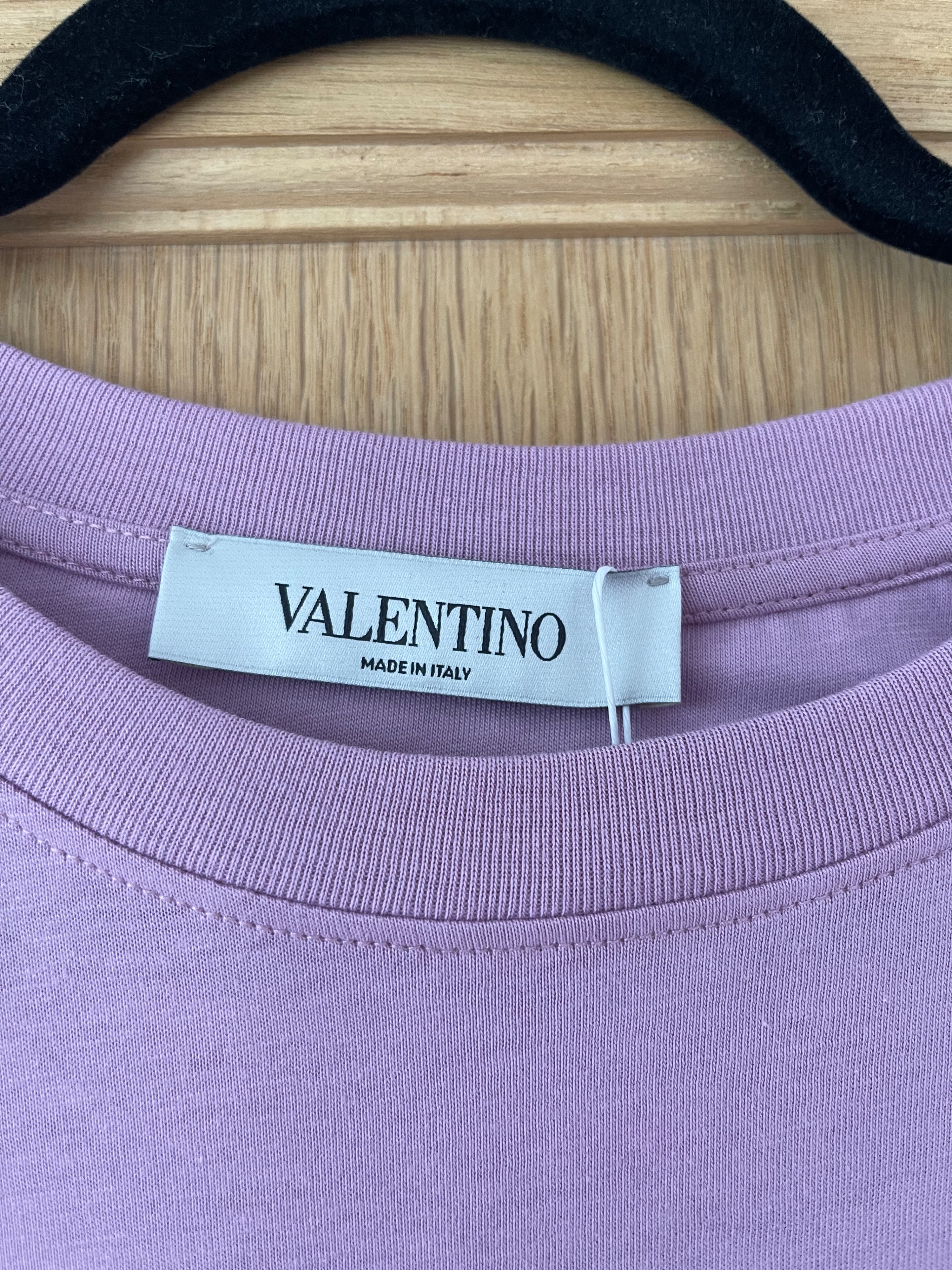 Valentino lilac cotton jersey VLTN printed T-shirt Size XS Purple/pink