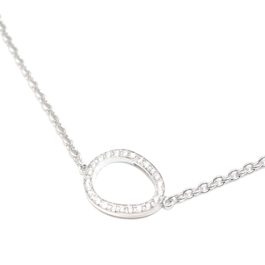 Faberge Imperial Collection 18k White Gold  Diamond Sasha Necklace Silver