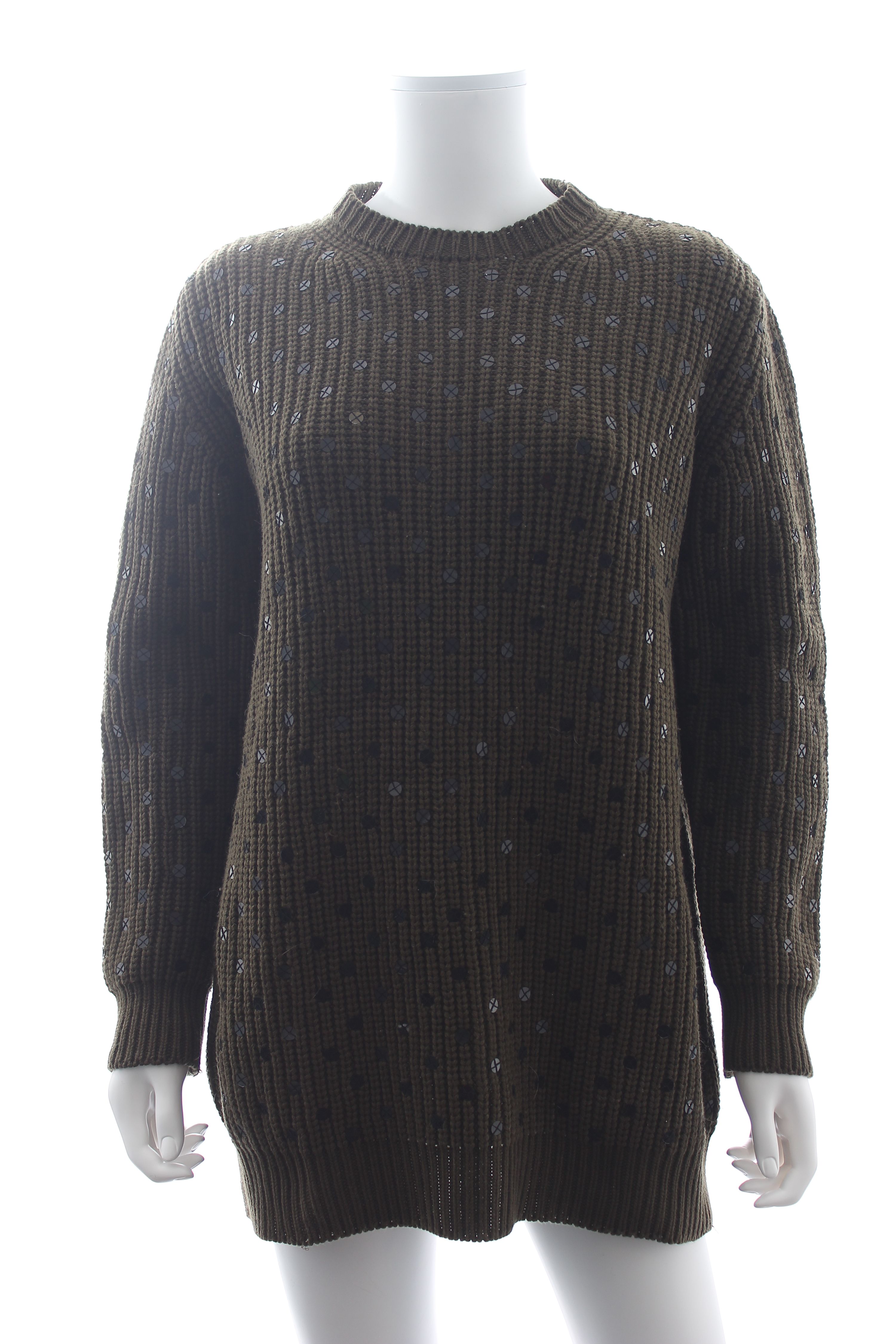 Givenchy Khaki Sequin Embellished Jumper Size S