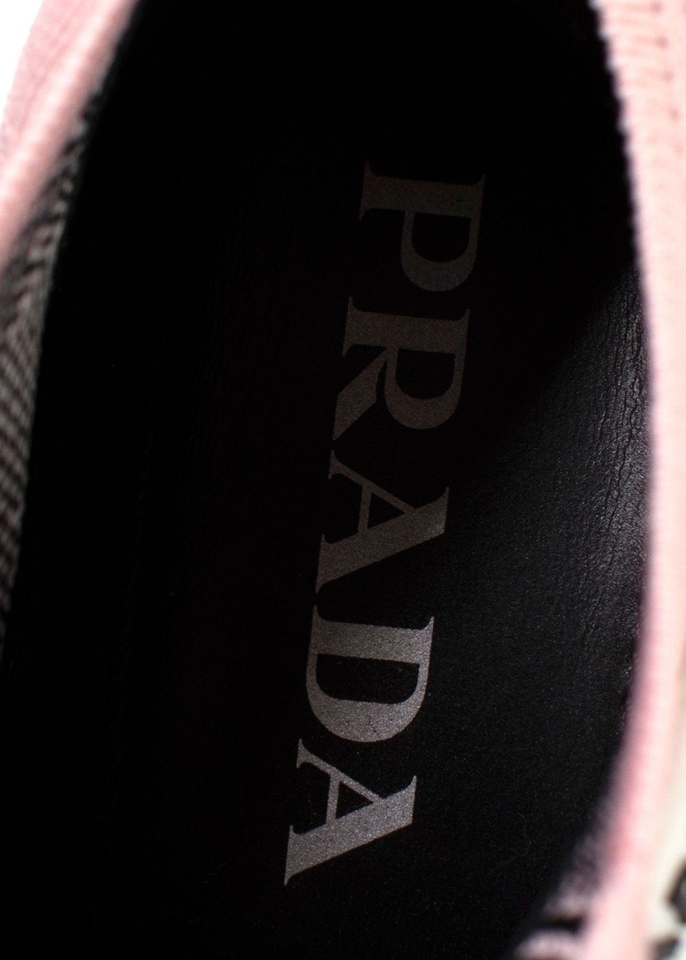 Preowned Prada Pink  Black Prax 01 Knit Sneakers Size 37 Pink White and Black rubber