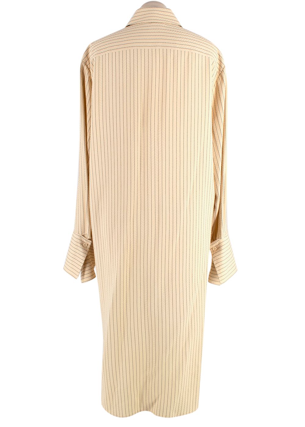 Preowned The Row Sonia Striped Jacquard Dress Size S Yellow viscose