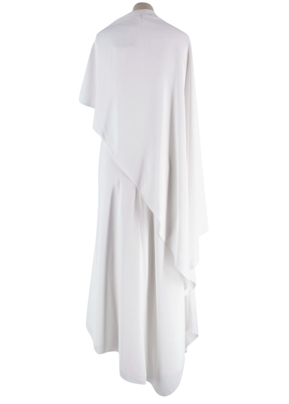 Roksanda Ivory Crepe Asymmetric Gown Size XS viscose/polyester