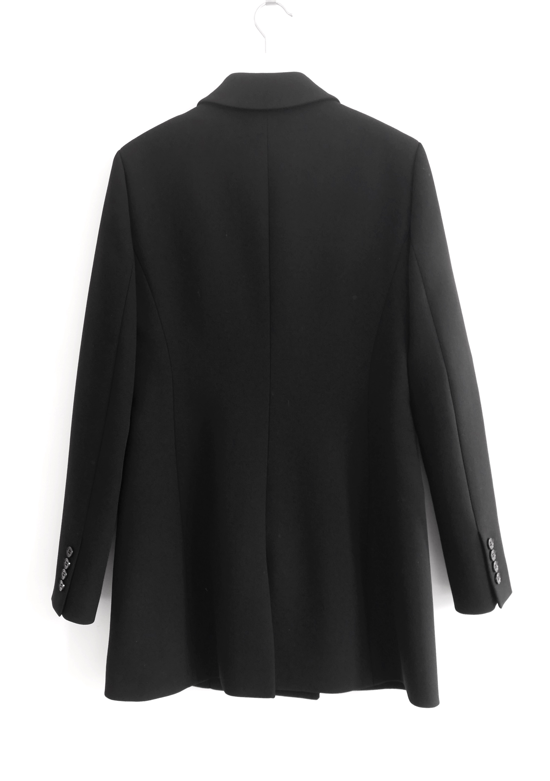 Dior Black Double Breasted Wool Coat Size M