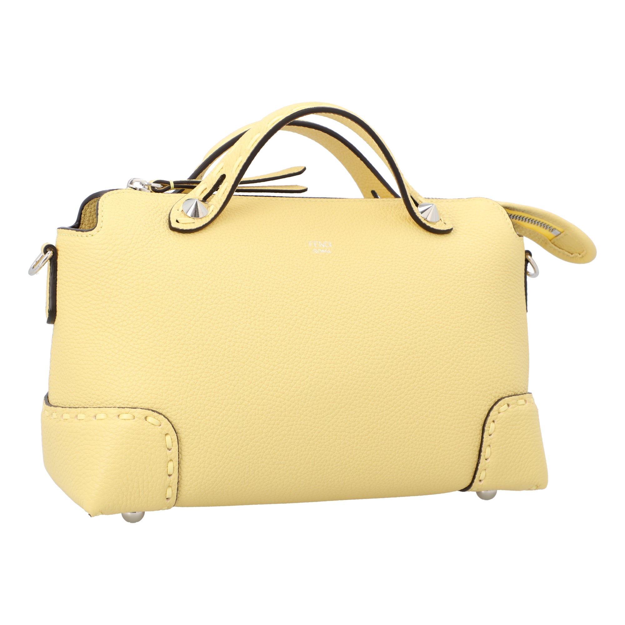 Fendi Yellow By The Way Medium Top Handle Bag yellow | yellow animal skin/calfskin