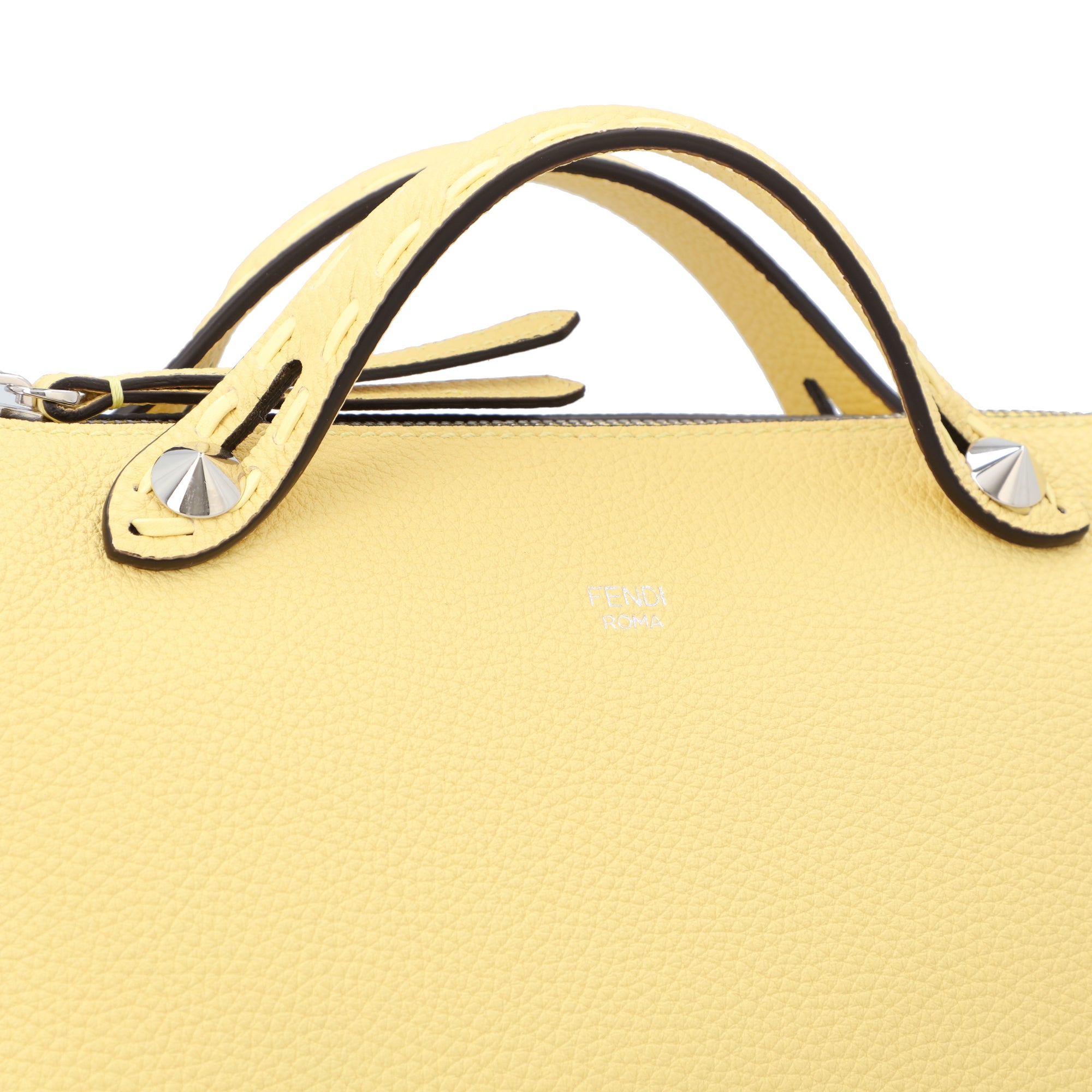 Fendi Yellow By The Way Medium Top Handle Bag yellow | yellow animal skin/calfskin