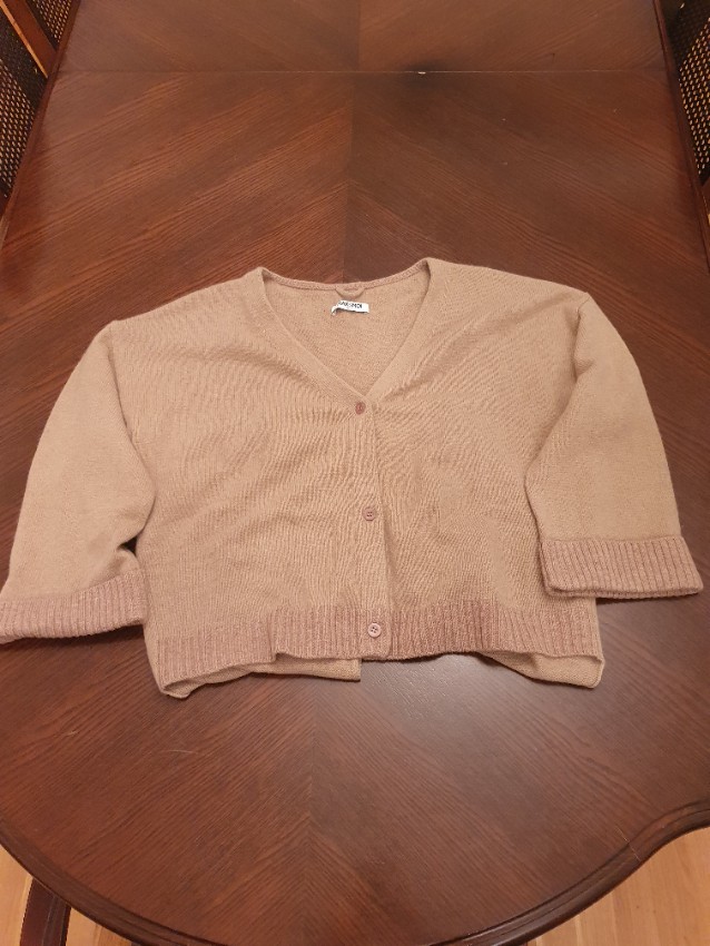 Preowned Max  Moi Cashmere Tie Back Cardigan Size XS Tan/Brown