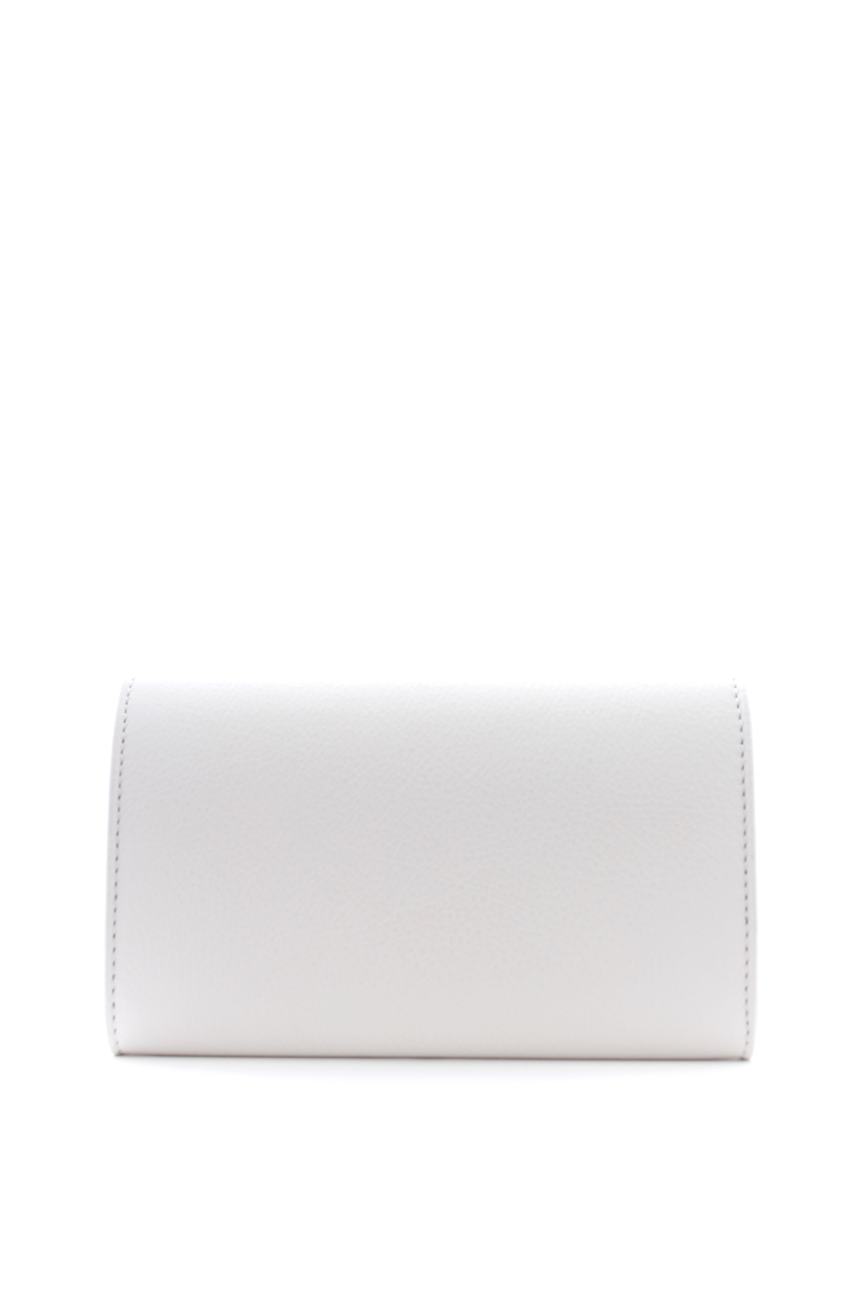 Yuzefi white leather Lolita long wallet White/Khaki