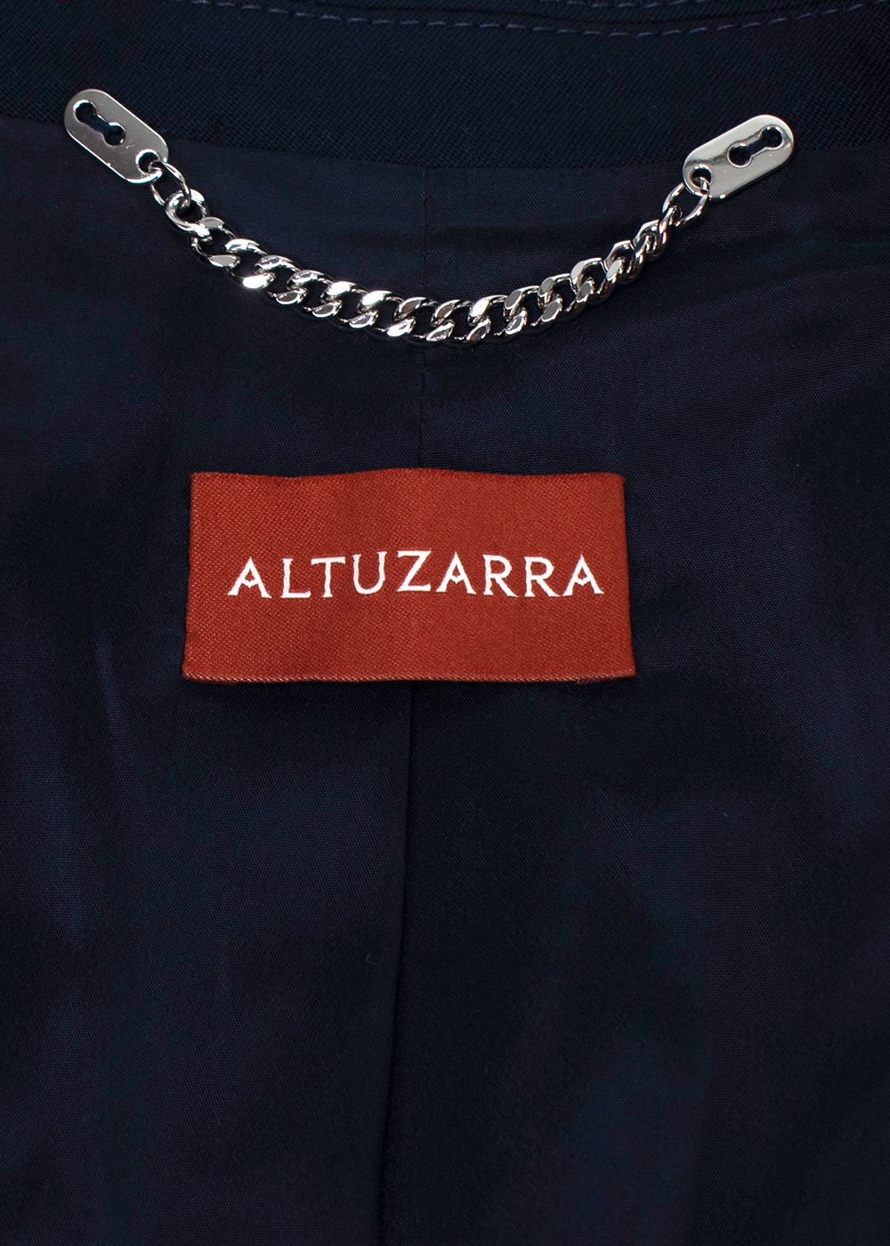 Altuzarra Navy Wool Blend Belted Tailored Jacket Size S