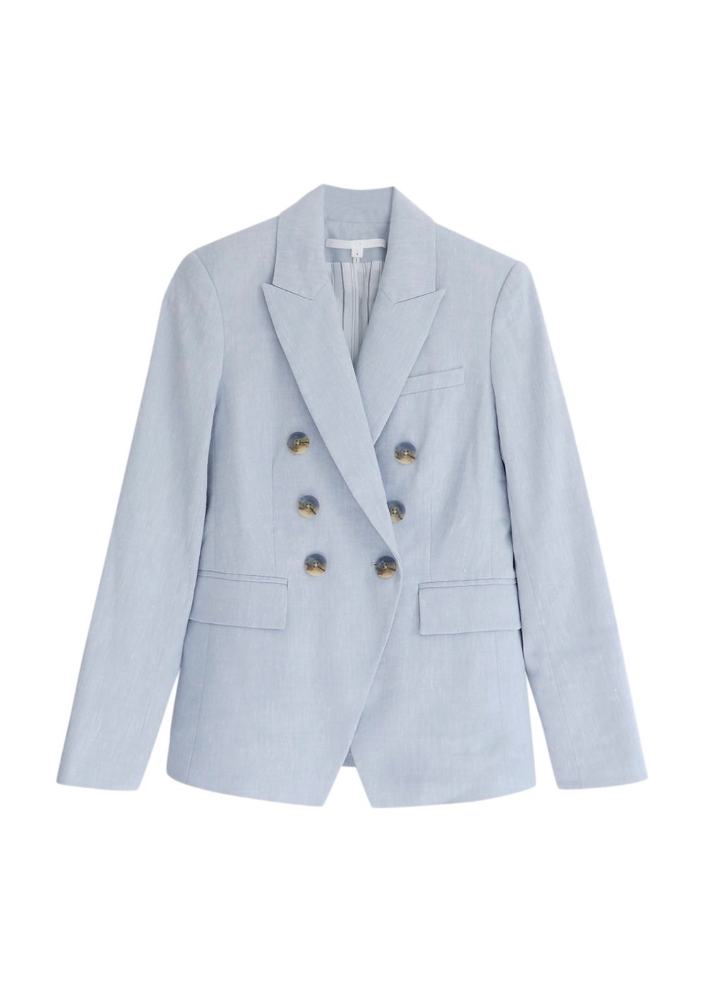 Veronica Beard Blue Double Breasted Gaya Dickey Blazer Size S