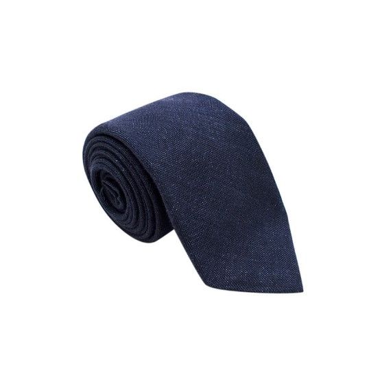 Men's Berluti Navy Hemp-Wool Blend Tie wool