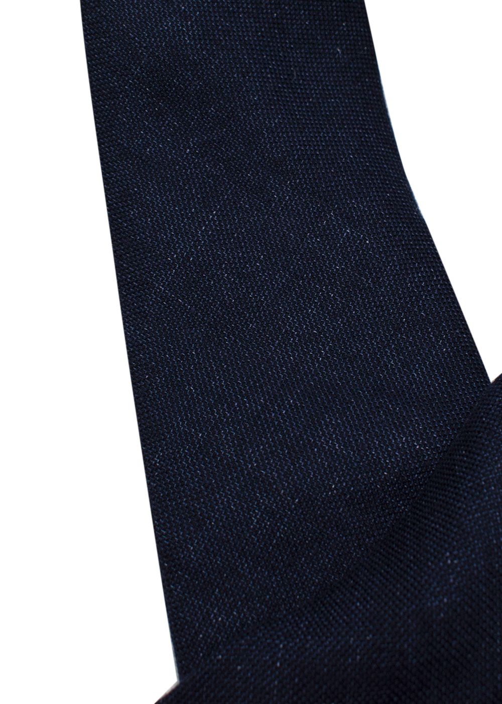 Men's Berluti Navy Hemp-Wool Blend Tie wool