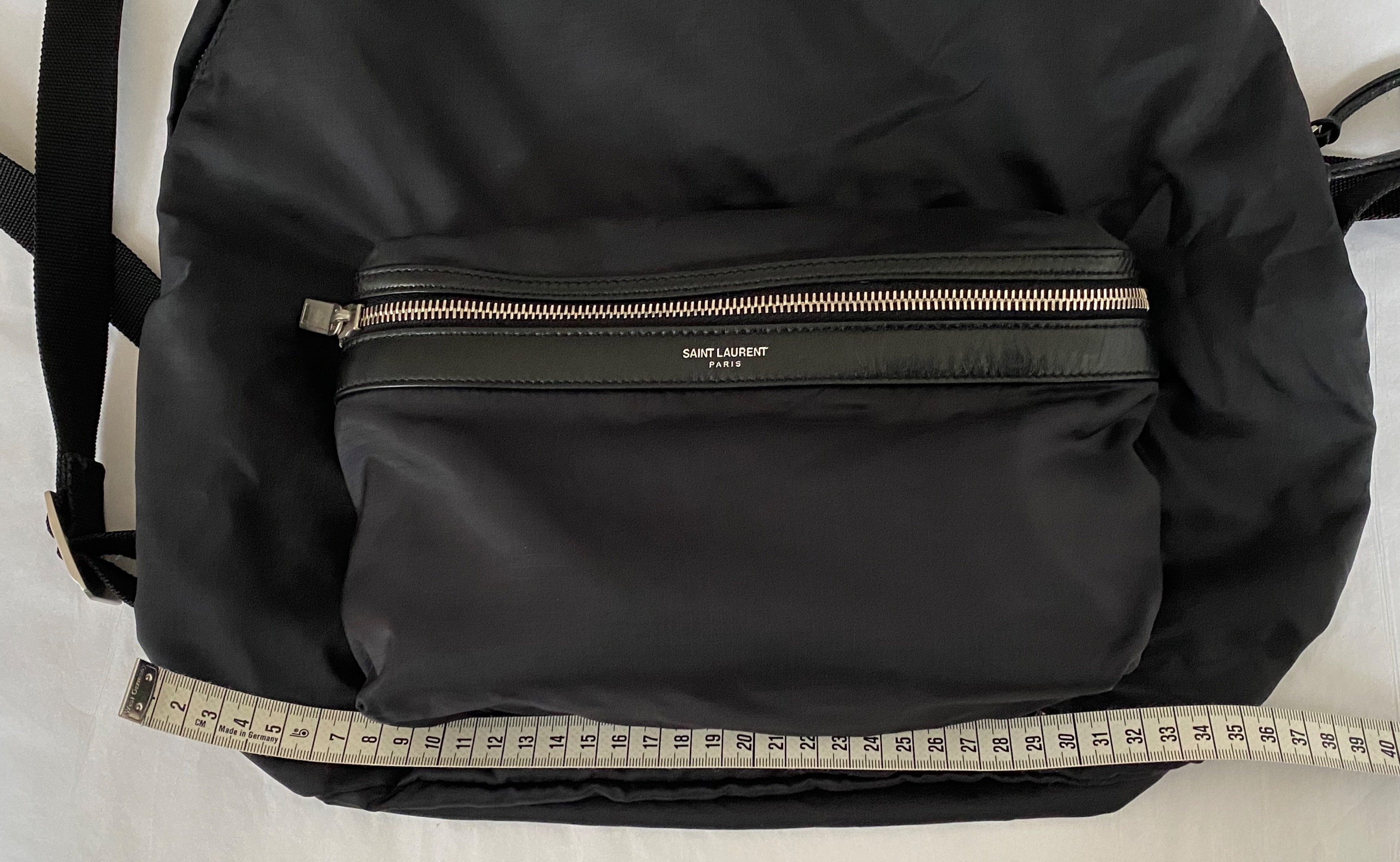 Saint Laurent Black City Backpack nylon/leather