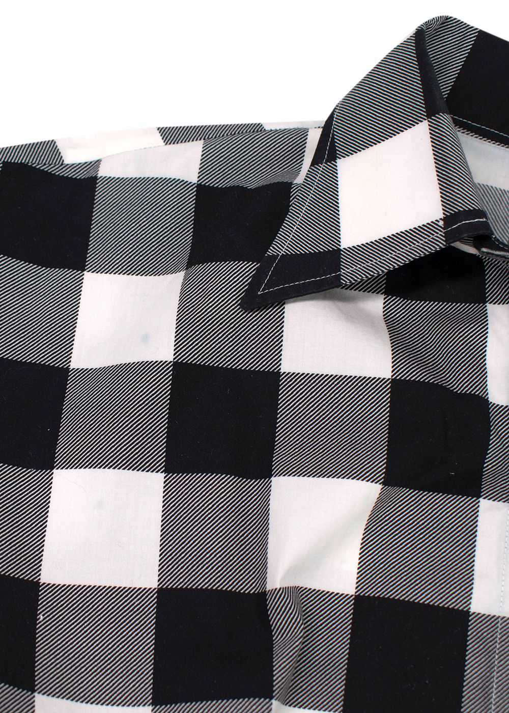 Dolce  Gabbana Black and White Check Short Sleeve Shirt Size S cotton