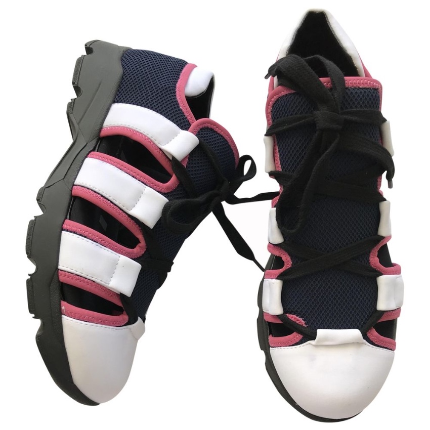 Marni Cut-Out Colourblock Trainers Size 40 Multi-Coloured / Stripes leather