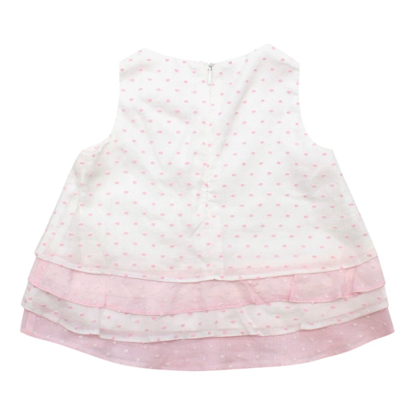 Boys Preowned Darlings Baby Ruffled Pink  White Dress Size 3-6 Months cotton