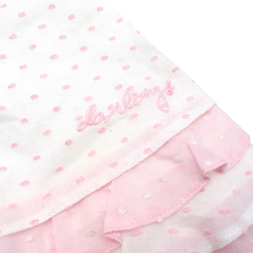 Boys Preowned Darlings Baby Ruffled Pink  White Dress Size 3-6 Months cotton