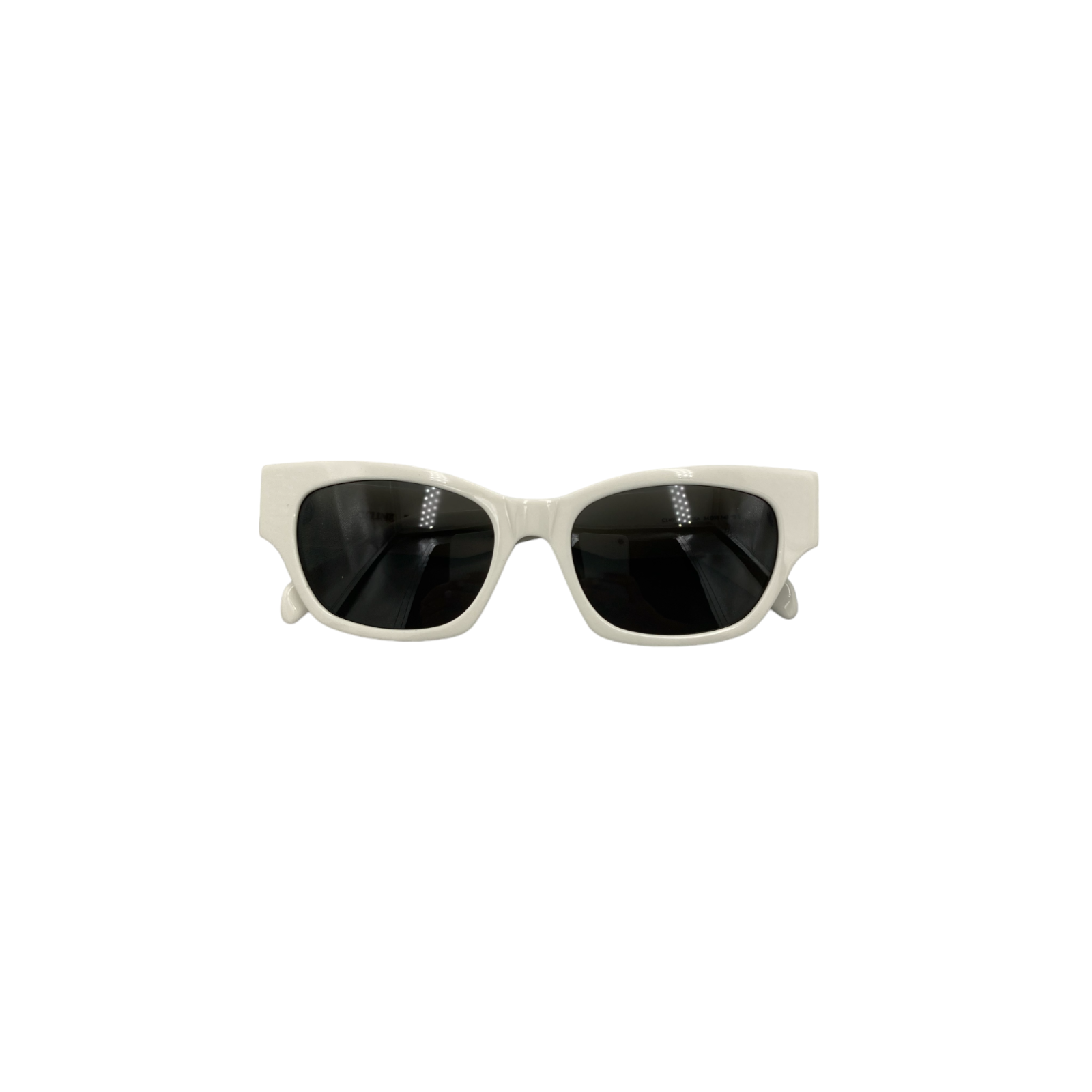 Celine White Oversized Cat Eye Sunglasses acetate