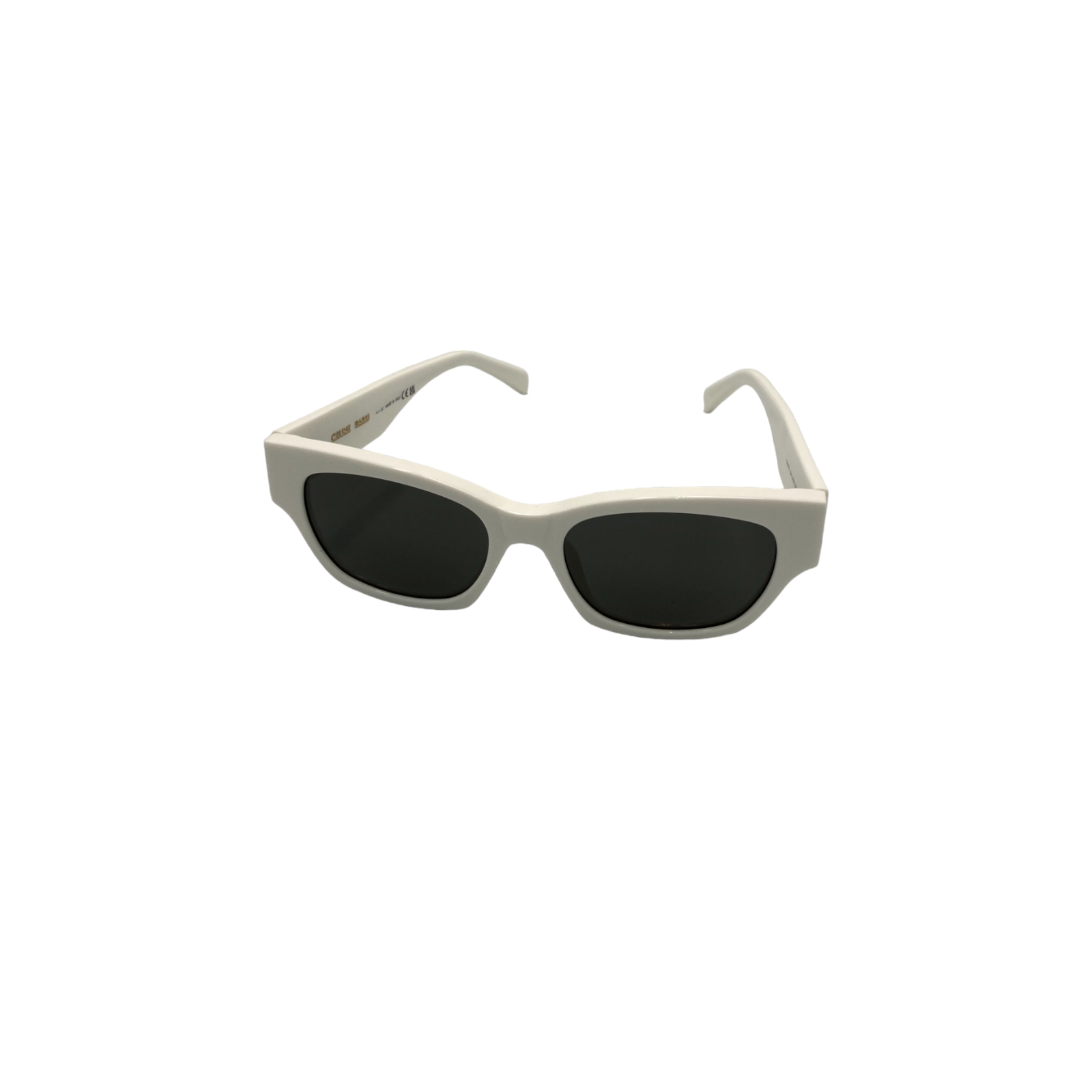 Celine White Oversized Cat Eye Sunglasses acetate