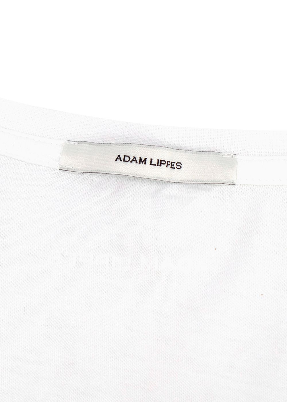 Adam Lippes White Cotton V-neck T-shirt Size S