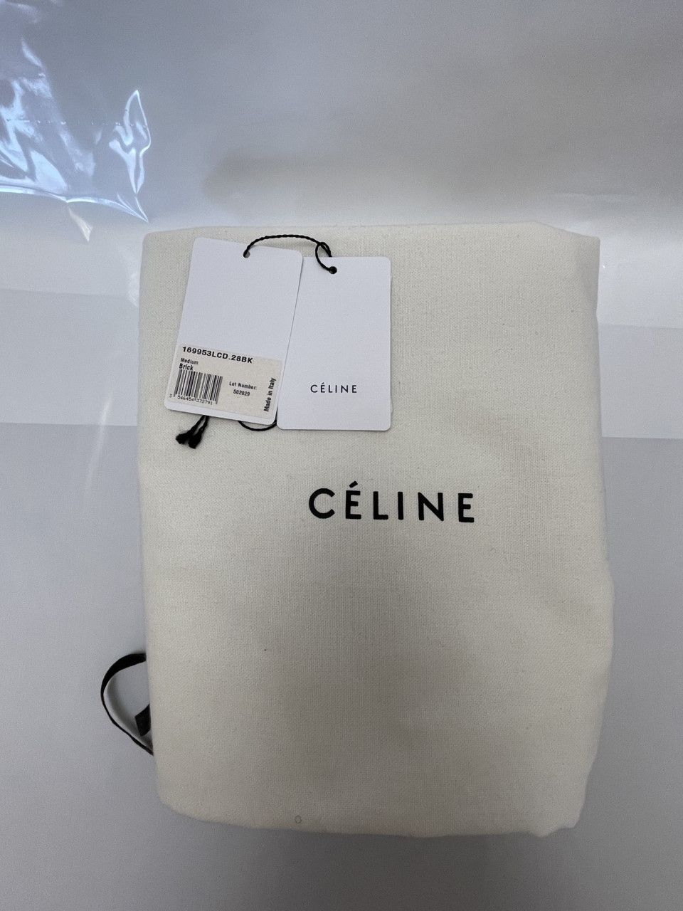 Preowned Celine Natural Calfskin Medium Phantom Luggage Tote Brick leather