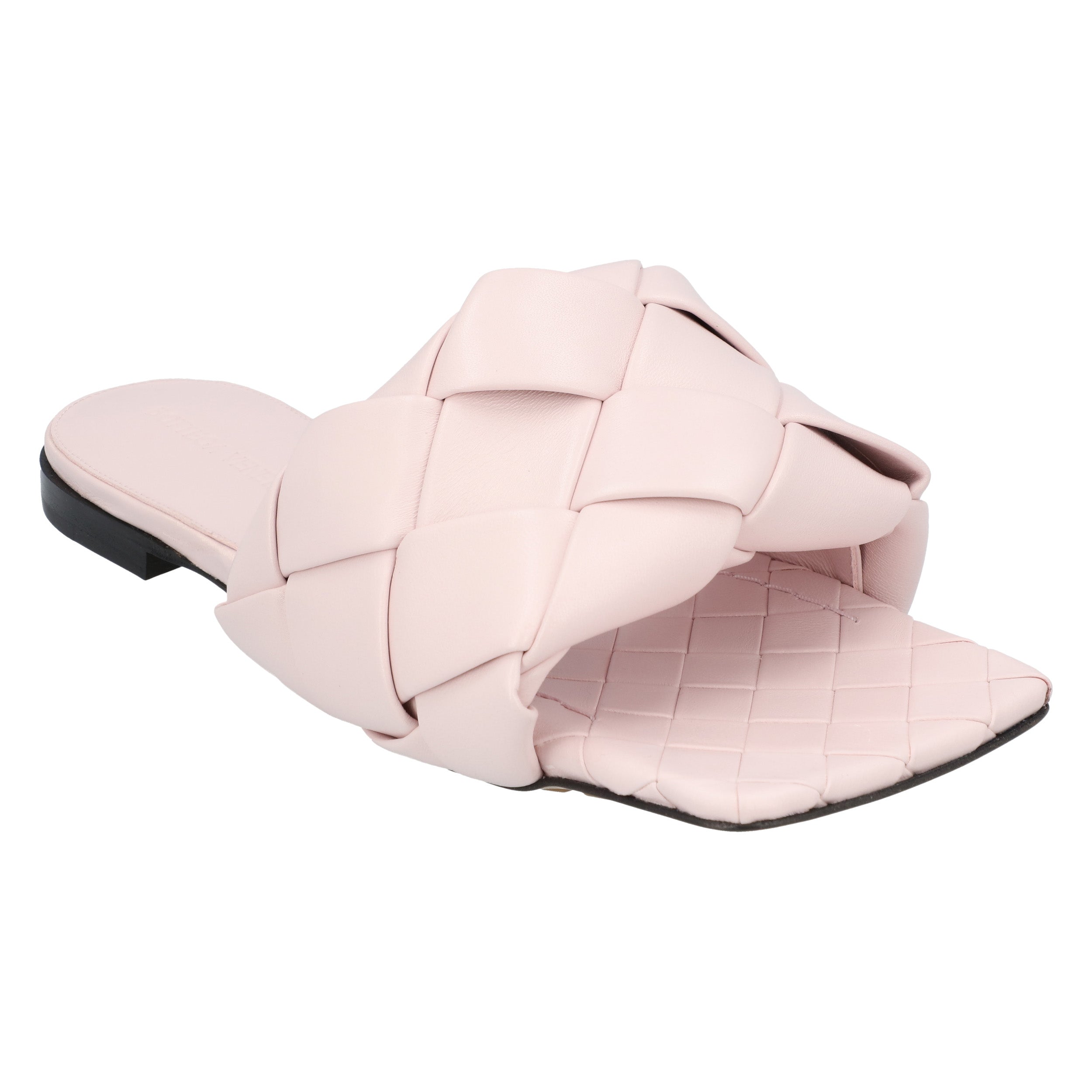 Bottega Veneta Quilted Pink Leather Lido Flat Sandal Size 36 pink | pink leather/lambskin leather