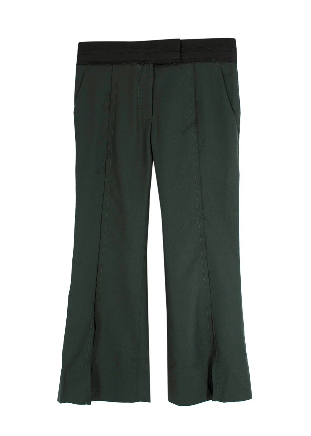 Marina Moscone Dark Green Wool Trouser Suit Size XS