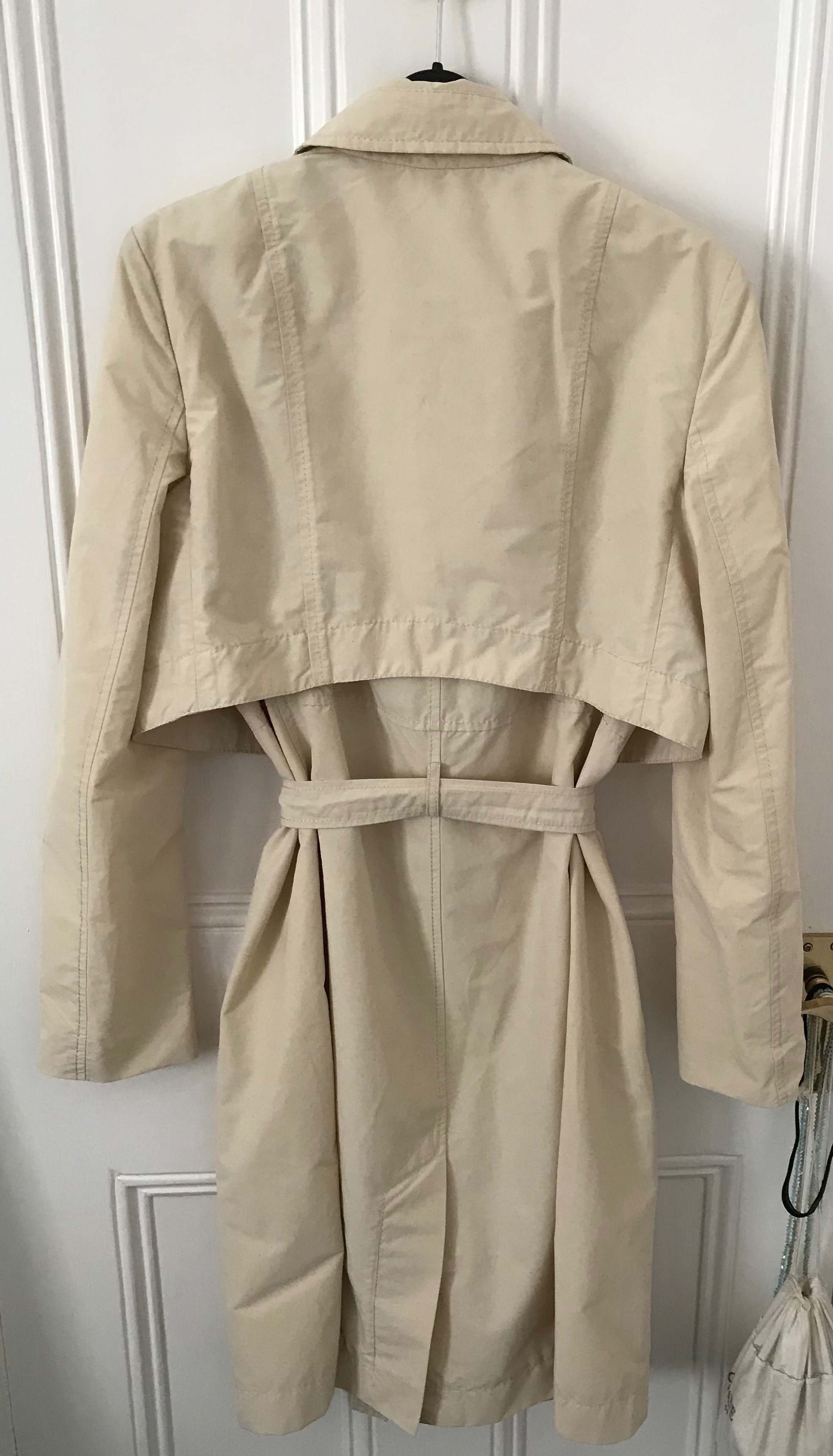 Preowned The Row  Cotton Blend Trench Coat Size S Ecru cotton/nylon