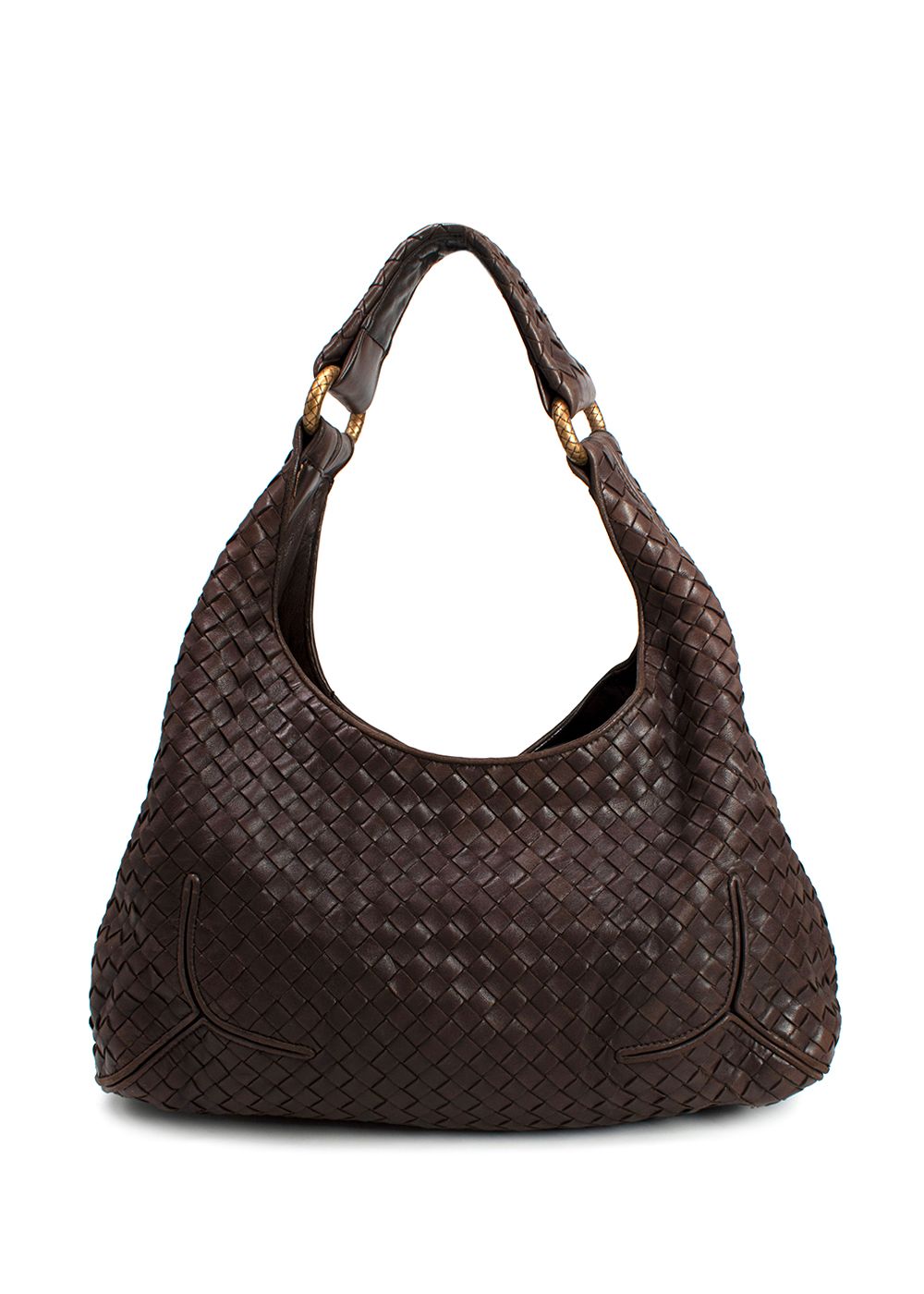 Bottega Veneta Brown Intrecciato Leather Hobo Bag