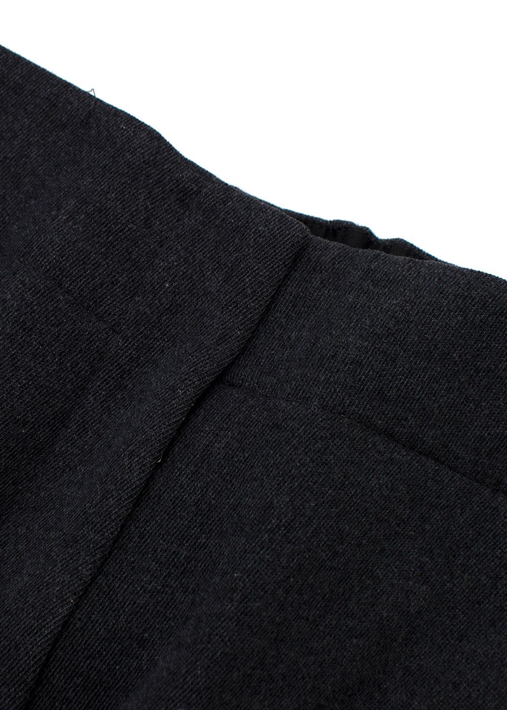 Preowned Raey grey wool flannel wide leg trousers Size XXS dark grey charcoal cotton