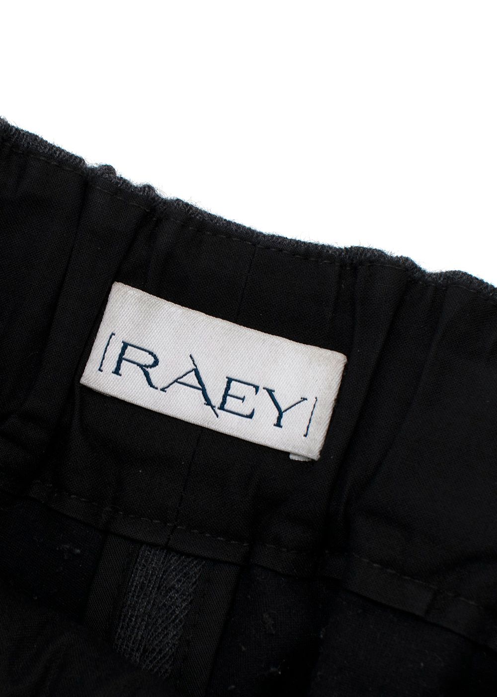 Preowned Raey grey wool flannel wide leg trousers Size XXS dark grey charcoal cotton