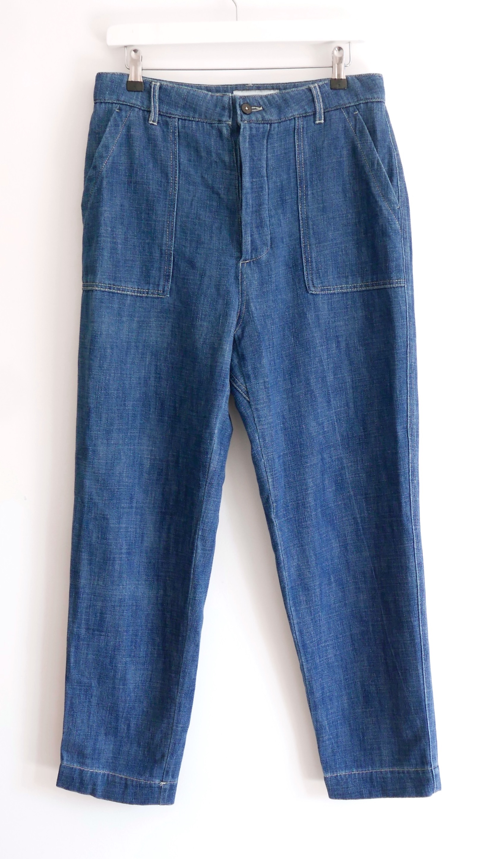 Preowned Officine Generale Chambray Saskia jeans Size 30/76 Blue cotton