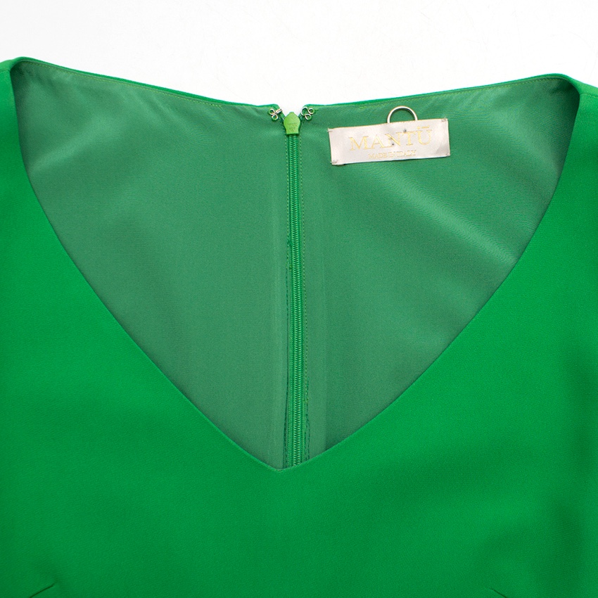 Mantu green v-neck dress Size XS viscose