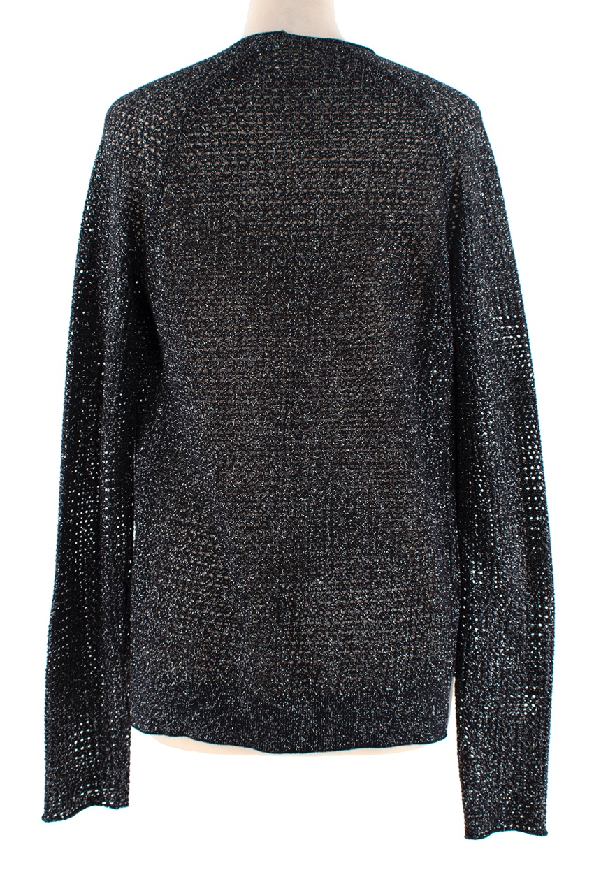 Zadig  Voltaire Black Lurex Knit Daphnee Cardigan Size S