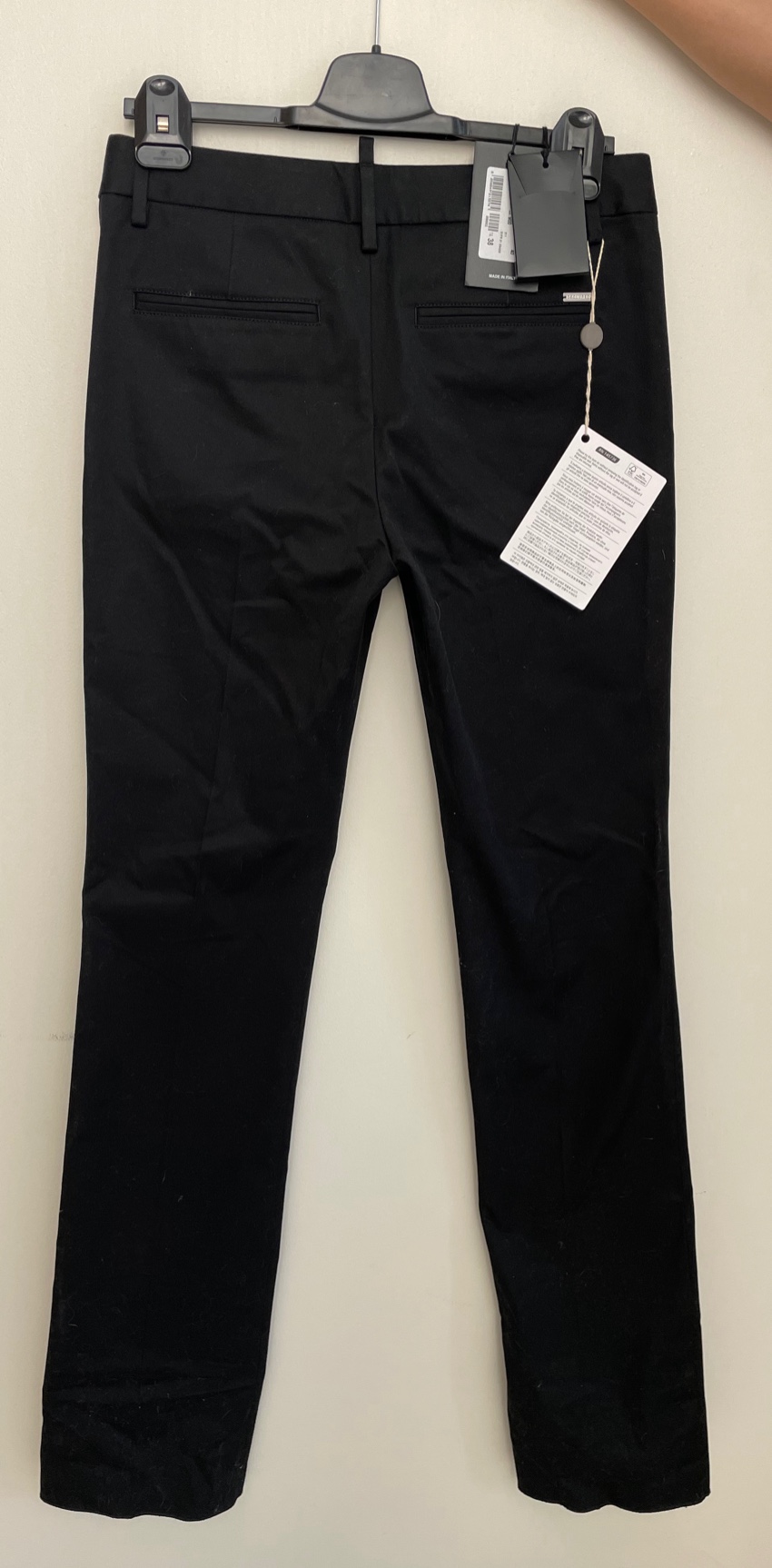 DSquared Black Mid Rise Straight Leg Pants Size S cotton