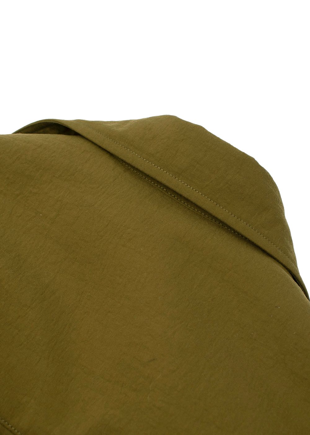 Men's Preowned Deveaux Khaki Green Twill Luca Field Shirt Size S Olive nylon