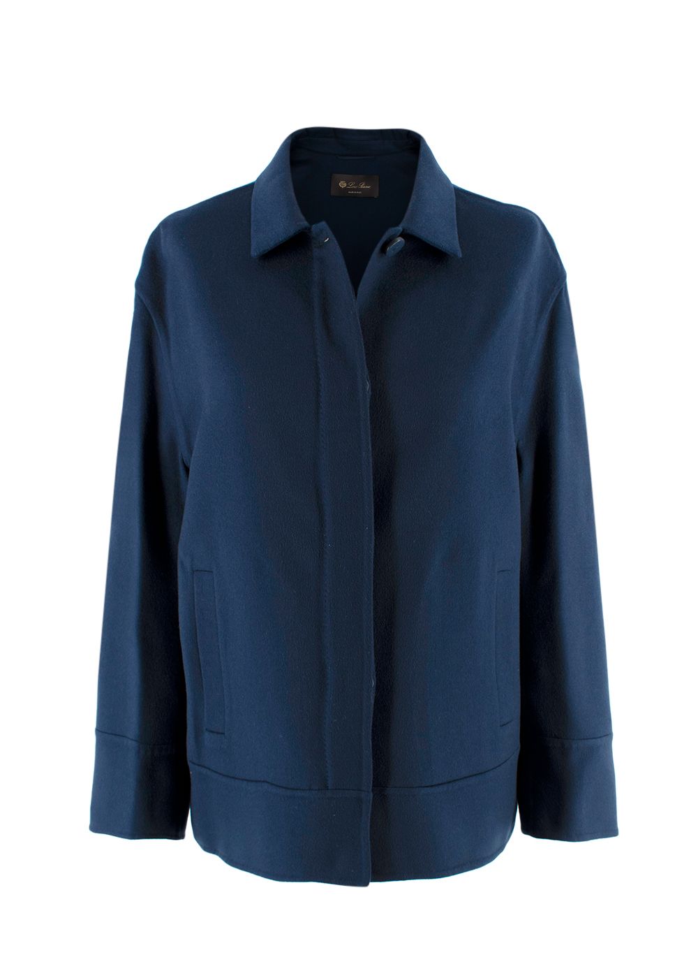 Loro Piana Navy Cashmere Sweater Jacket Size L