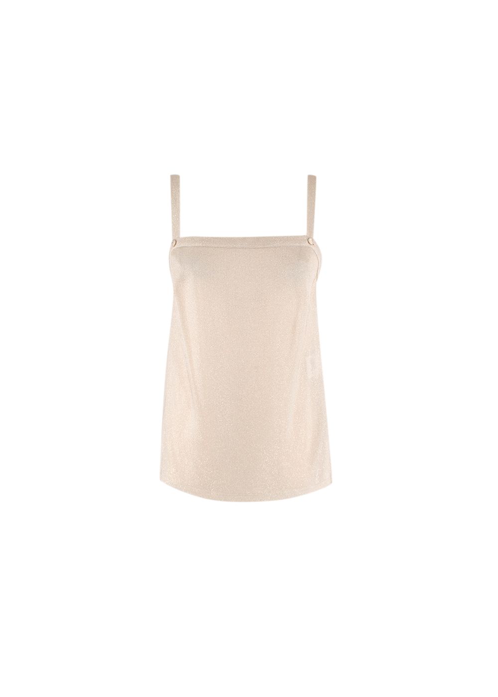 Chanel Lurex Gold Knit Cami Top Size S viscose