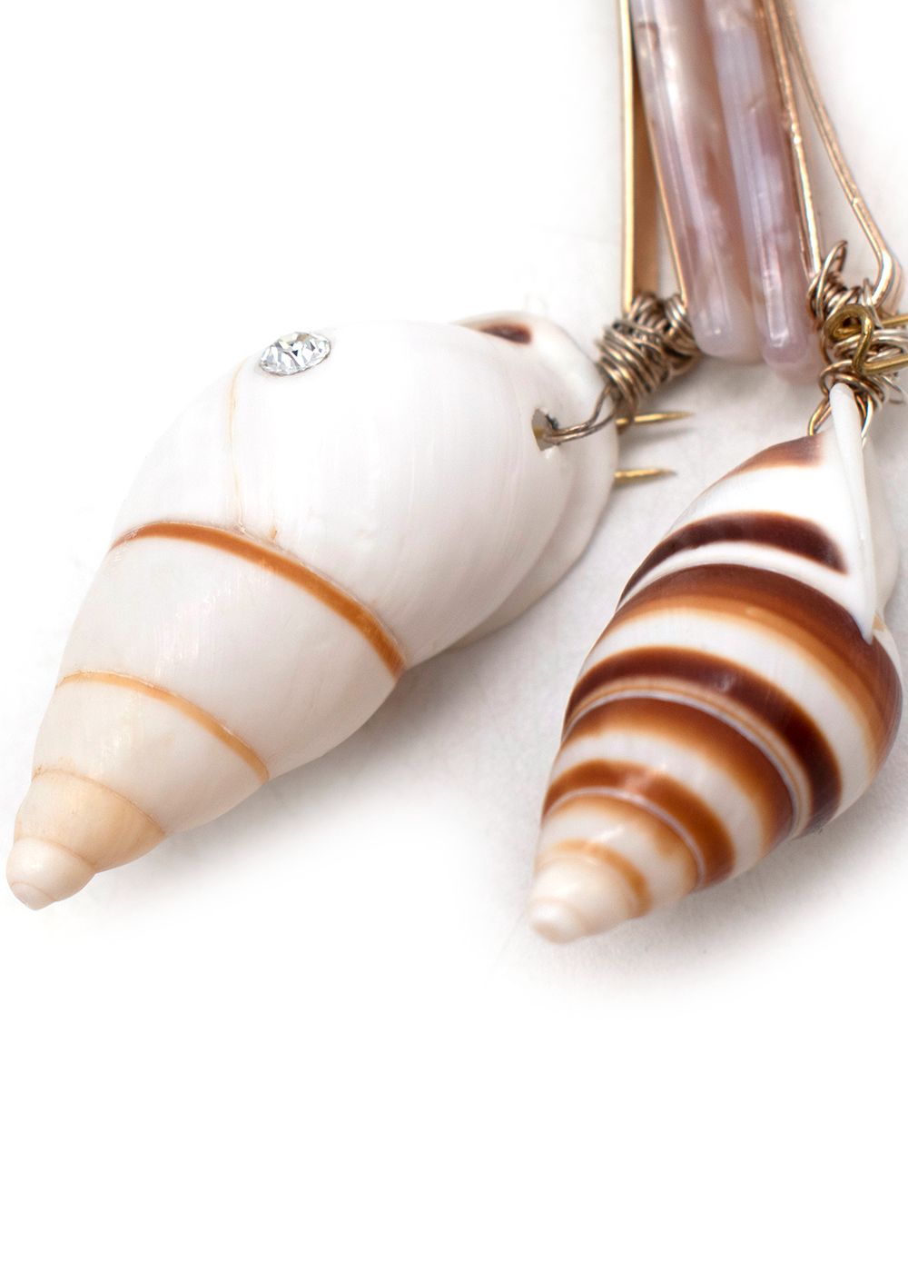 WALD Shell-Embellished Resin Hair Clip set of 2 Nude