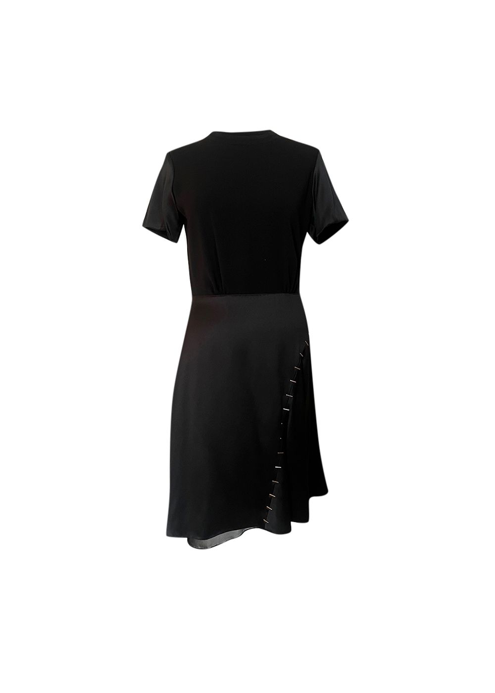 Louis Vuitton Black Silk Blend Asymmetric Dress Size M