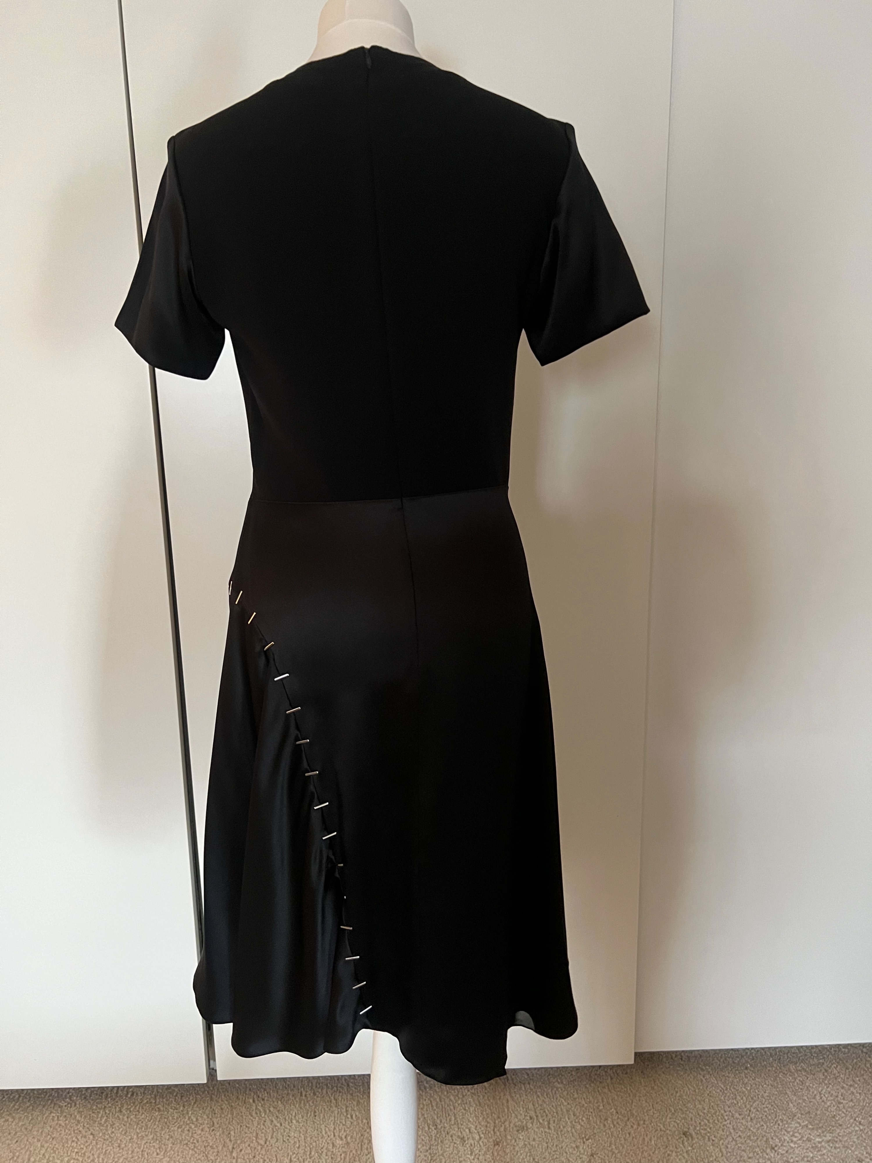 Louis Vuitton Black Silk Blend Asymmetric Dress Size M