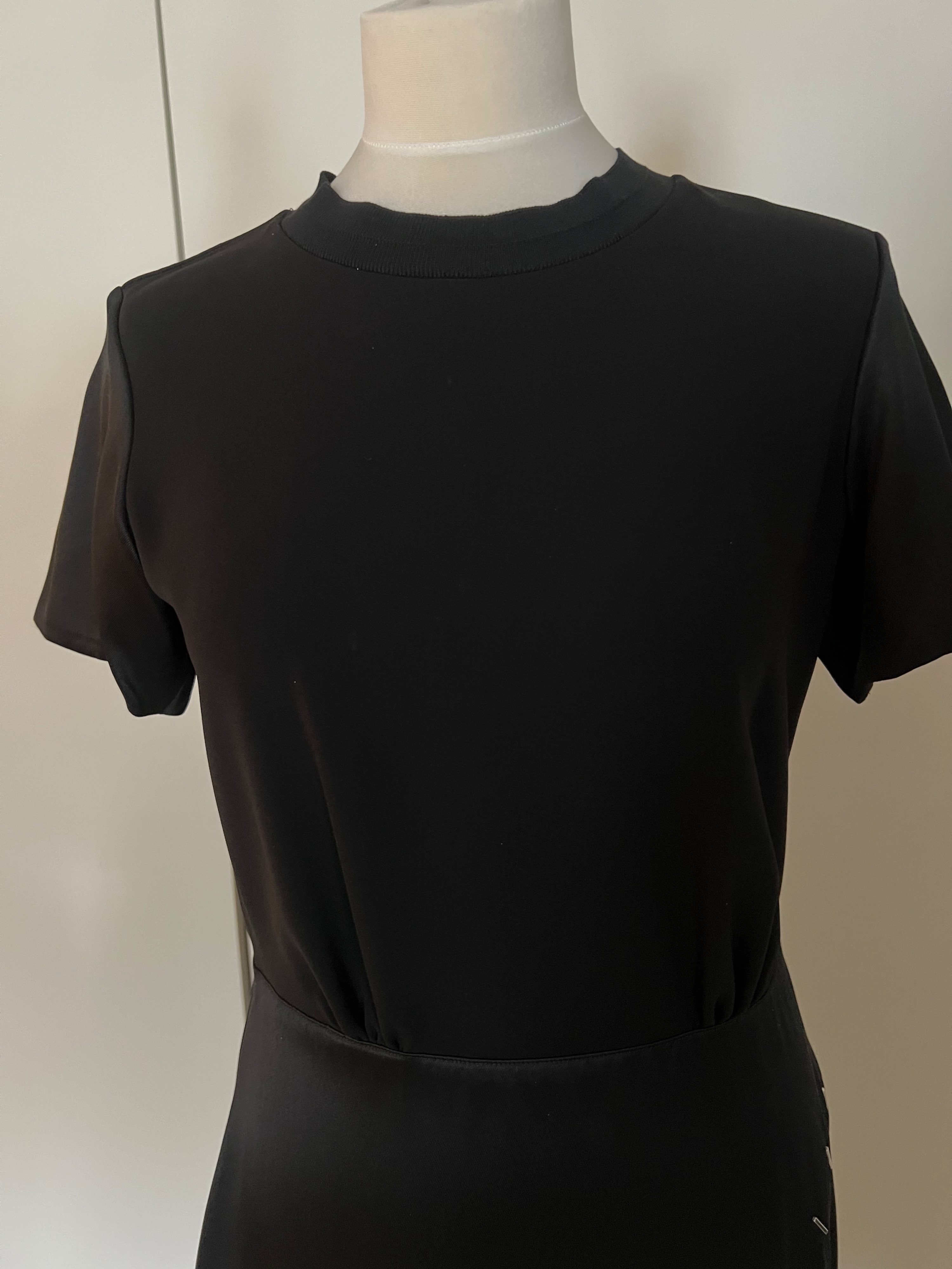 Louis Vuitton Black Silk Blend Asymmetric Dress Size M