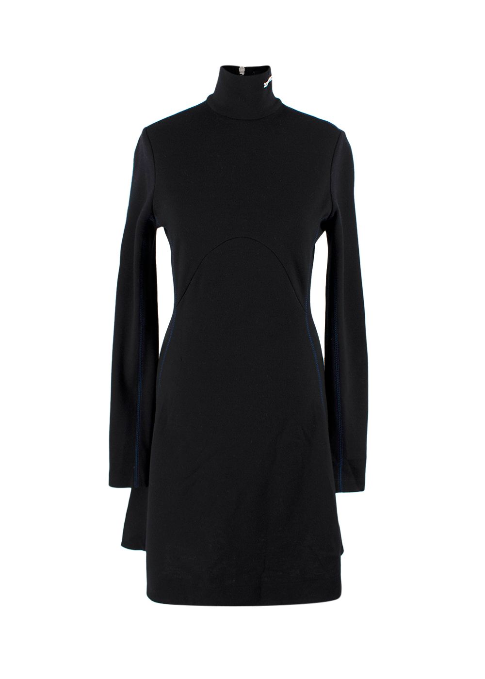 Calvin Klein 205W39NYC Black Turtleneck Virgin Wool Dress Size XXS