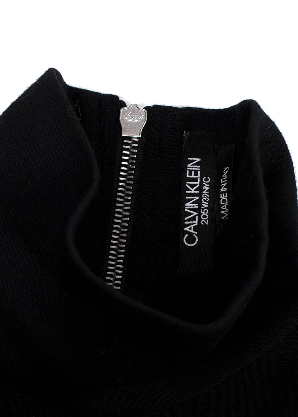 Calvin Klein 205W39NYC Black Turtleneck Virgin Wool Dress Size XXS