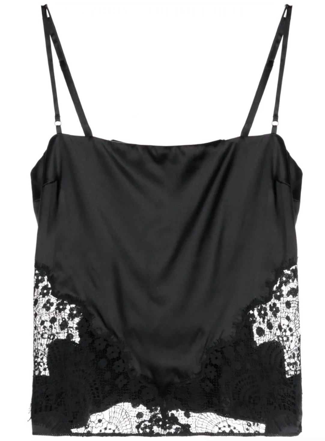 Preowned Tom Ford Black Silk  Lace Cami Top Size S