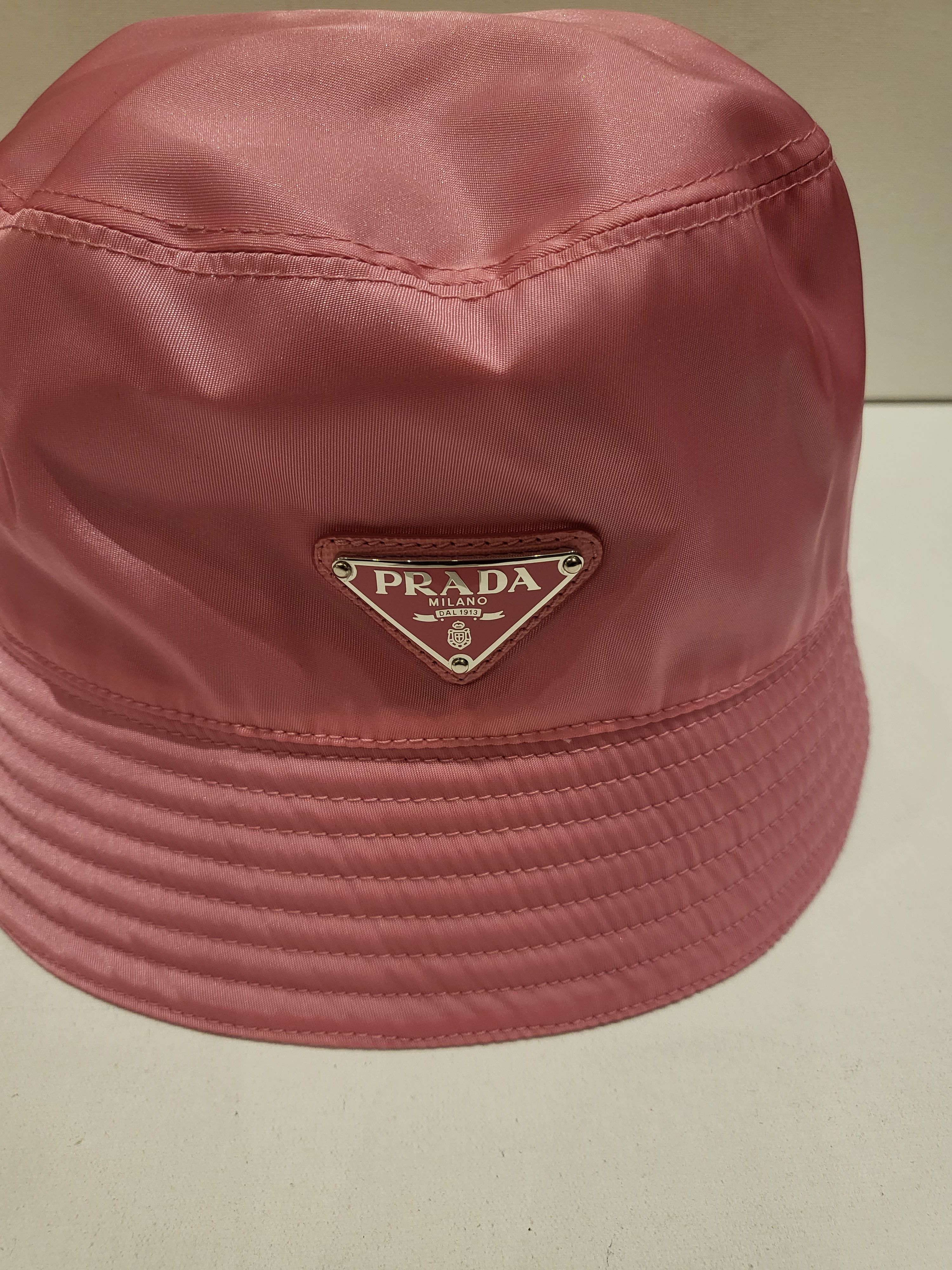 Prada Pink Re-nylon Bucket Hat Size S