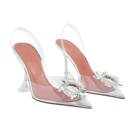 Amina Muaddi Begum PVC Pumps Size 38 Clear