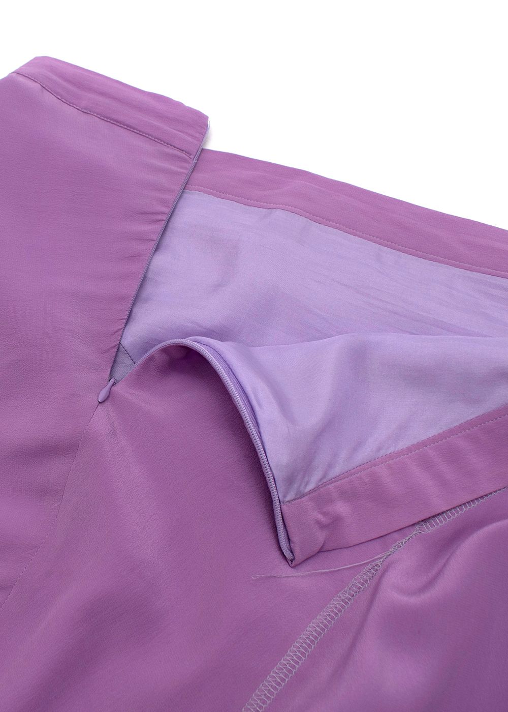 Preowned Burberry Purple Silk Blend A-Line Mini Skirt Size XS Lilac